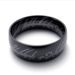 Anello In Titanio Del Signore Nero