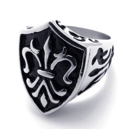 Anello In Titanio Con Corona