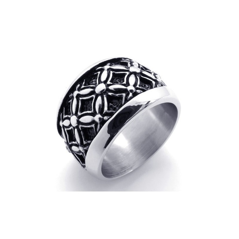 Anello Vintage In Titanio Nero Anello Vintage In Titanio Nero