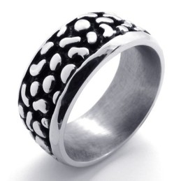 Anello Vintage In Titanio Nero