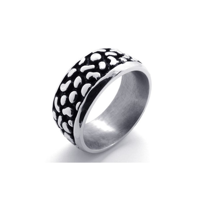 Anello Vintage In Titanio Nero Anello Vintage In Titanio Nero