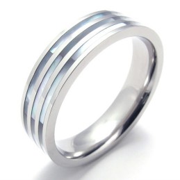 Anello In Titanio Lucido Three Rings