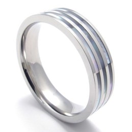 Anello In Titanio Lucido Three Rings