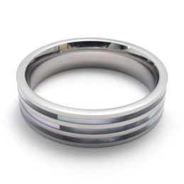 Anello In Titanio Lucido Three Rings