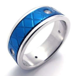 Anello In Titanio Blu