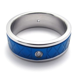 Anello In Titanio Blu
