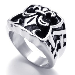 Anello In Titanio Con Corona