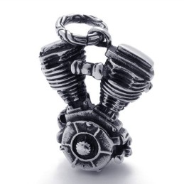 Ciondolo A Forma Di Motore Di Motocicletta In Titanio