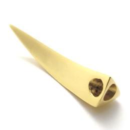 Ciondolo Con Dente Di Lupo In Titanio E Oro