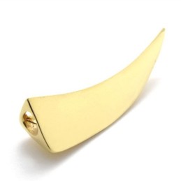 Ciondolo Con Dente Di Lupo In Titanio E Oro