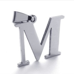 Ciondolo In Titanio Per La Lettera "M"