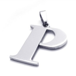 Ciondolo In Titanio Per La Lettera "P"