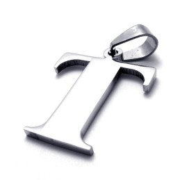 Ciondolo In Titanio Con Lettera "T"