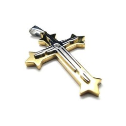 Collana Con Ciondolo A Croce In Titanio Puro Da Uomo