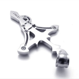 Ciondolo In Titanio Con Strass Per Cancro