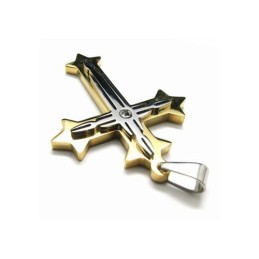 Collana Con Ciondolo A Croce In Titanio Puro Da Uomo