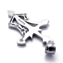 Ciondolo Scorpione In Titanio Con Strass