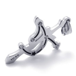 Ciondolo In Titanio Con Strass Virgo