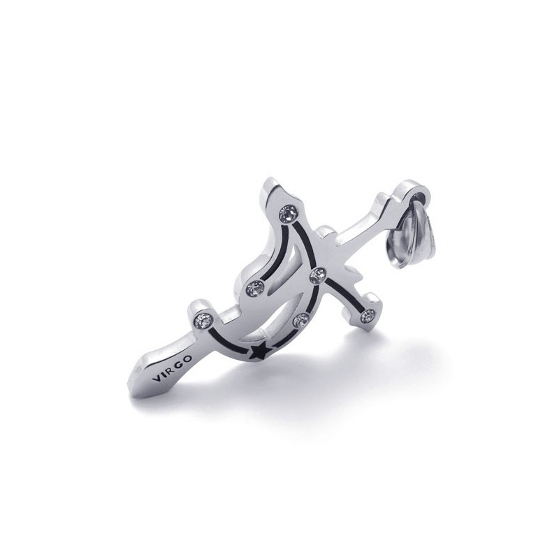 Ciondolo In Titanio Con Strass Virgo