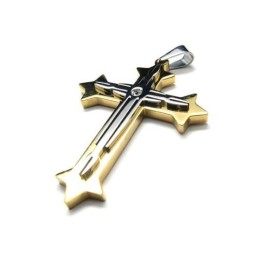 Collana Con Ciondolo A Croce In Titanio Puro Da Uomo