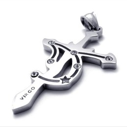 Ciondolo In Titanio Con Strass Virgo