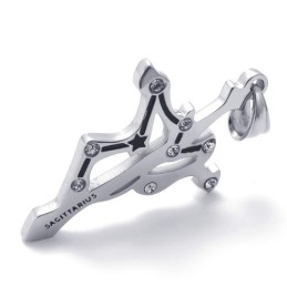 Ciondolo Sagittario In Titanio Con Strass