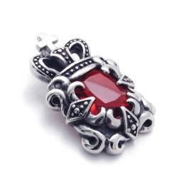 Ciondolo In Titanio Con Zircone Rosso