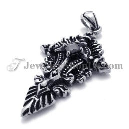 Ciondolo In Titanio Alla Moda Con Zircone Nero