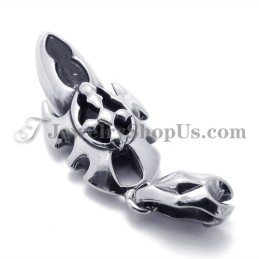 Ciondolo In Titanio Con Zircone Nero Alla Moda