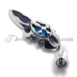 Ciondolo In Titanio Con Zircone Blu Moda