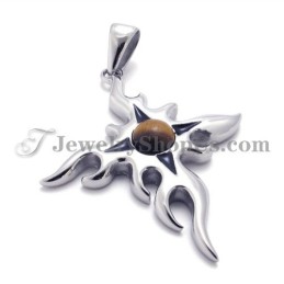 Ciondolo In Titanio Alla Moda Con Zircone Marrone