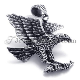 Ciondolo In Titanio Con Aquila Alla Moda