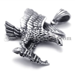 Ciondolo In Titanio Con Aquila Alla Moda