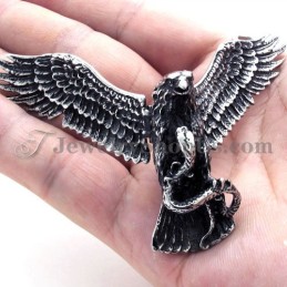 Ciondolo In Titanio Con Aquila E Serpente