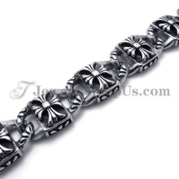 Bracciale In Titanio Con Croce Alla Moda