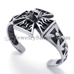 Bracciale In Titanio Con Croce Alla Moda