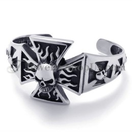 Bracciale In Titanio Con Croce Alla Moda