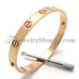 Splendido Bracciale Da Uomo In Titanio Color Oro Rosa