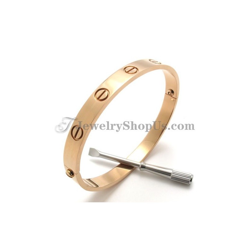 Splendido Bracciale Da Uomo In Titanio Color Oro Rosa Splendido Bracciale Da Uomo In Titanio Color Oro Rosa