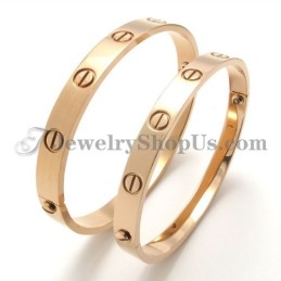 Splendido Bracciale Da Uomo In Titanio Color Oro Rosa