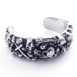 Bracciale Con Teschi In Titanio