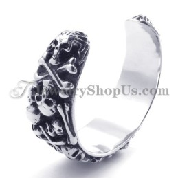 Bracciale Con Teschi In Titanio
