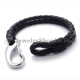 Elegante Bracciale In Pelle Di Titanio