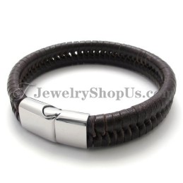 Elegante Titanio Marrone Con Cinturino In Pelle