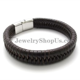 Elegante Titanio Marrone Con Cinturino In Pelle