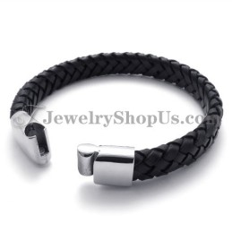 Elegante Titanio Nero Con Cinturino In Pelle