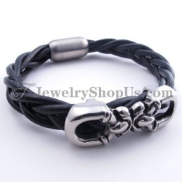 Bracciale In Pelle Di Titanio Alla Moda