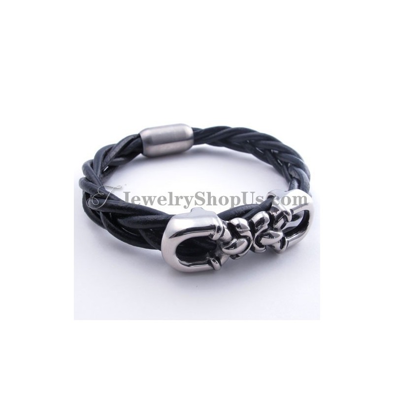 Bracciale In Pelle Di Titanio Alla Moda Bracciale In Pelle Di Titanio Alla Moda