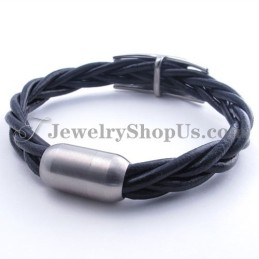 Elegante Bracciale In Pelle Di Titanio