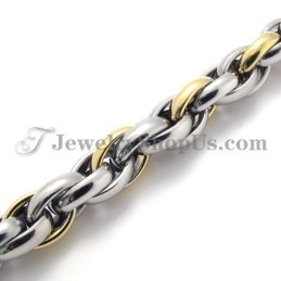 Bracciale In Titanio Dorato Alla Moda